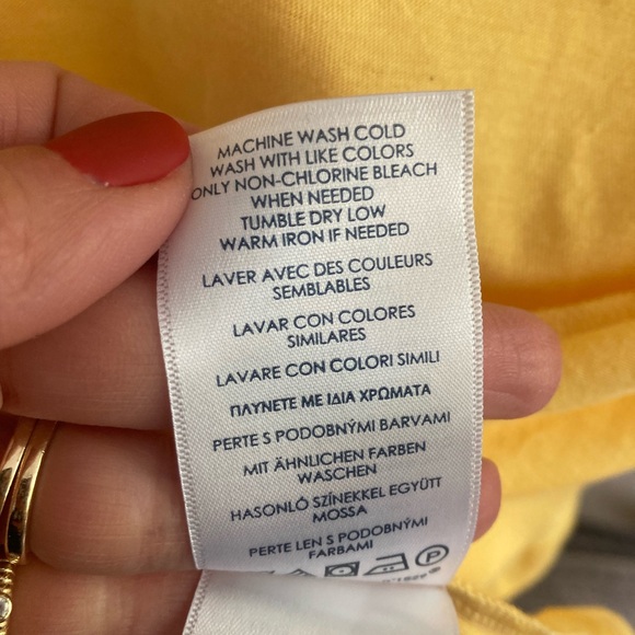 Women’s Chaps Yellow Ruffle Sleeve Tank - Picture 10 of 10